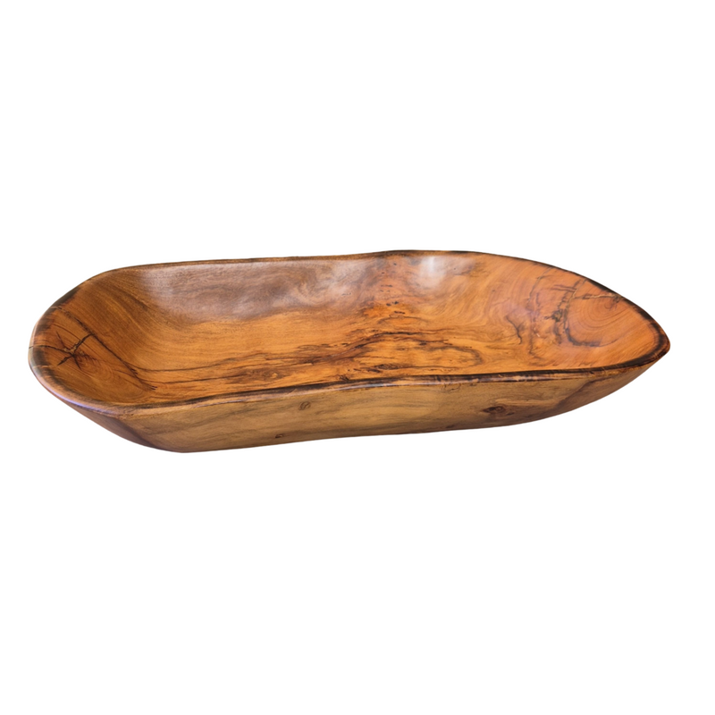 Centro de Mesa Madeira Faveiro 66x36x10cm