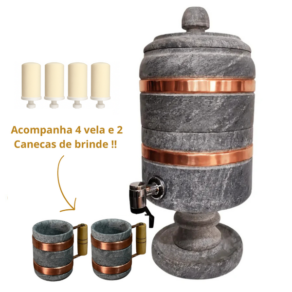 FILTRO DE SABÃO – GARANTA O SEU COM [ 4 VELAS E 2 CANECAS DE BRINDE! ]